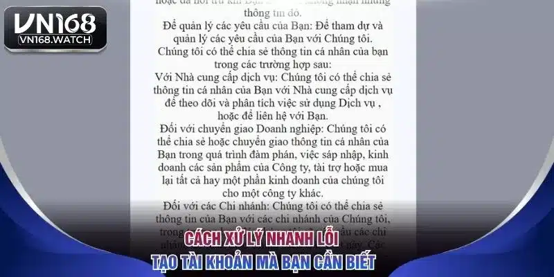 Cách xử lý nhanh lỗi tạo tài khoản mà bạn cần biết