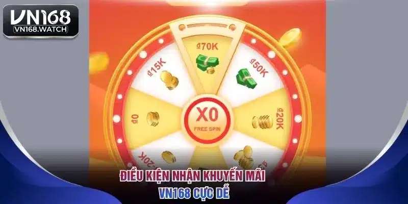 Điều kiện nhận khuyến mãi VN168 cực dễ