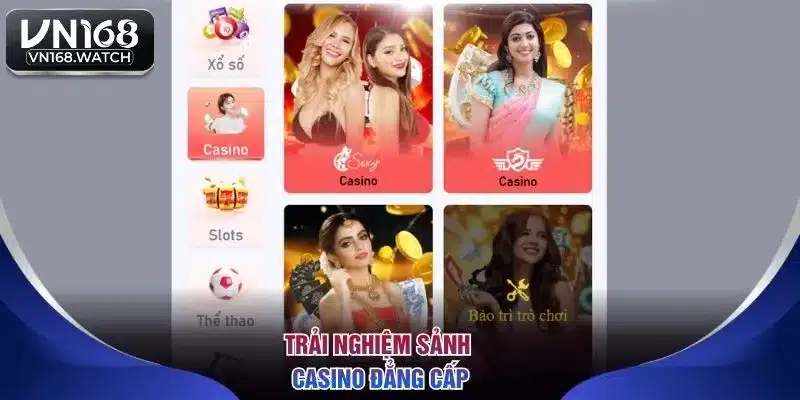 Trải nghiệm sảnh casino đẳng cấp